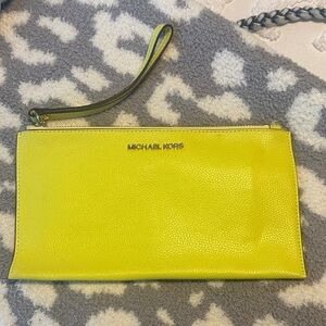 Michael Kors Vibrant Yellow Clutch